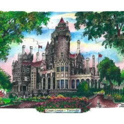 David Crighton Postcard - Casa Loma Toronto - Little Painter Art | Exploring the Endless Possibilities of Art| Hot