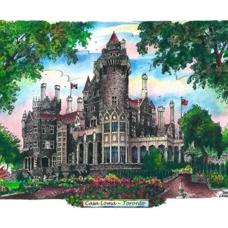 David Crighton Postcard - Casa Loma Toronto - Little Painter Art | Exploring the Endless Possibilities of Art| Hot