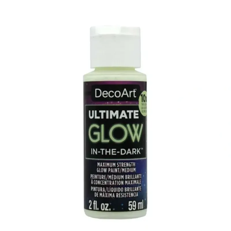 Deco Art Ultimate Glow In The Dark Acrylic Paint 59ml/ 2oz. - Little Painter Art | Exploring the Endless Possibilities of Art| Canvas