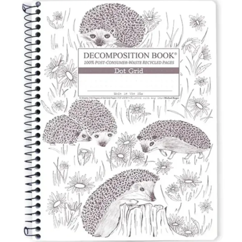 Decomposition Notebook, Coilbound, Dotgrid - Hedgehogs - Little Painter Art | Exploring the Endless Possibilities of Art| Shop All