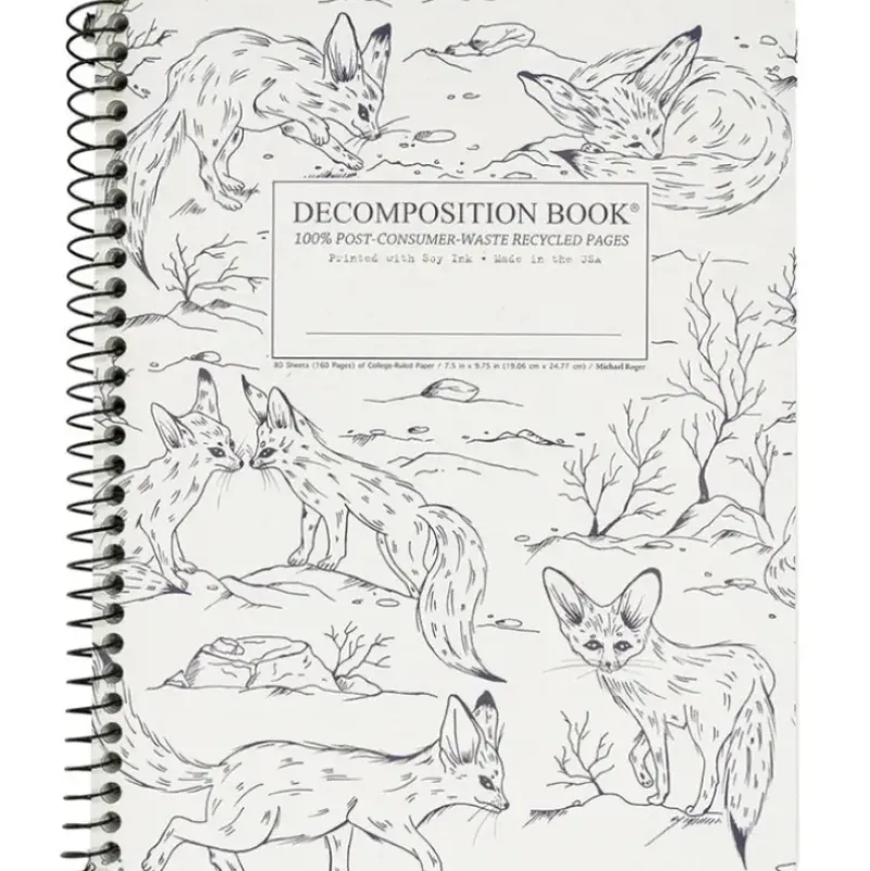 Decomposition Notebook, Coilbound - Fennec Foxes - Little Painter Art | Exploring the Endless Possibilities of Art| Shop All