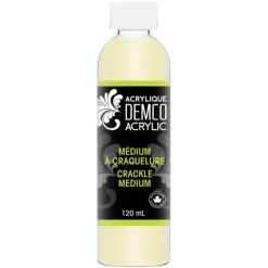 Demco EnCouleurs Acrylic Crackle Medium 120mL - Little Painter Art | Exploring the Endless Possibilities of Art| Brush