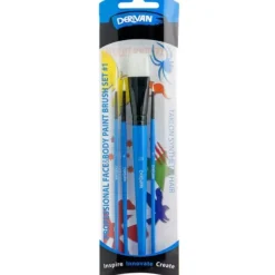 Derivan Face & Body Paint Brush Set - Little Painter Art | Exploring the Endless Possibilities of Art| Brush