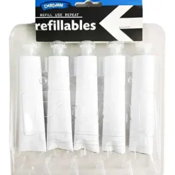 Derivan Refillables 5X40ML Aluminium Empty Paint Tubes with Flip Top Cap - Little Painter Art | Exploring the Endless Possibilities of Art| Shop All