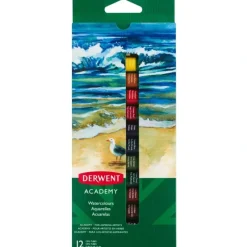Derwent Academy Watercolour Paint Set 12 x 12ml - Little Painter Art | Exploring the Endless Possibilities of Art| Pigment