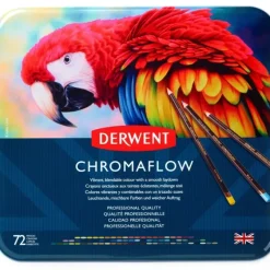 Derwent Chromaflow Pencils - Set of 72 - FREE Set of 2 Blender Pens - Little Painter Art | Exploring the Endless Possibilities of Art| Pigment