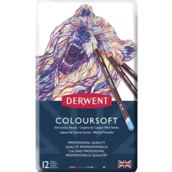 Derwent Coloursoft Pencil 12 Tin Set - Little Painter Art | Exploring the Endless Possibilities of Art| Shop All