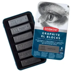 Derwent Graphite XL Blocks Tin Set of 6 - Little Painter Art | Exploring the Endless Possibilities of Art| Shop All