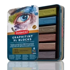 Derwent Graphitint XL Blocks - Tin of 6 - Little Painter Art | Exploring the Endless Possibilities of Art| Pigment