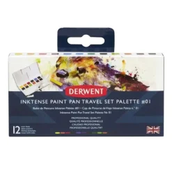 Derwent Inktense Paint 12 Pan Palette #1 - Little Painter Art | Exploring the Endless Possibilities of Art| Brush