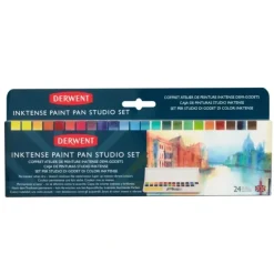 Derwent Inktense Paint Pan Studio Set - 24 Watercolour Paints - Little Painter Art | Exploring the Endless Possibilities of Art| Pigment