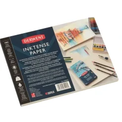 Derwent Inktense Paper Pad - 300gsm/ 140lbs - 20 Sheets - Little Painter Art | Exploring the Endless Possibilities of Art| Brush