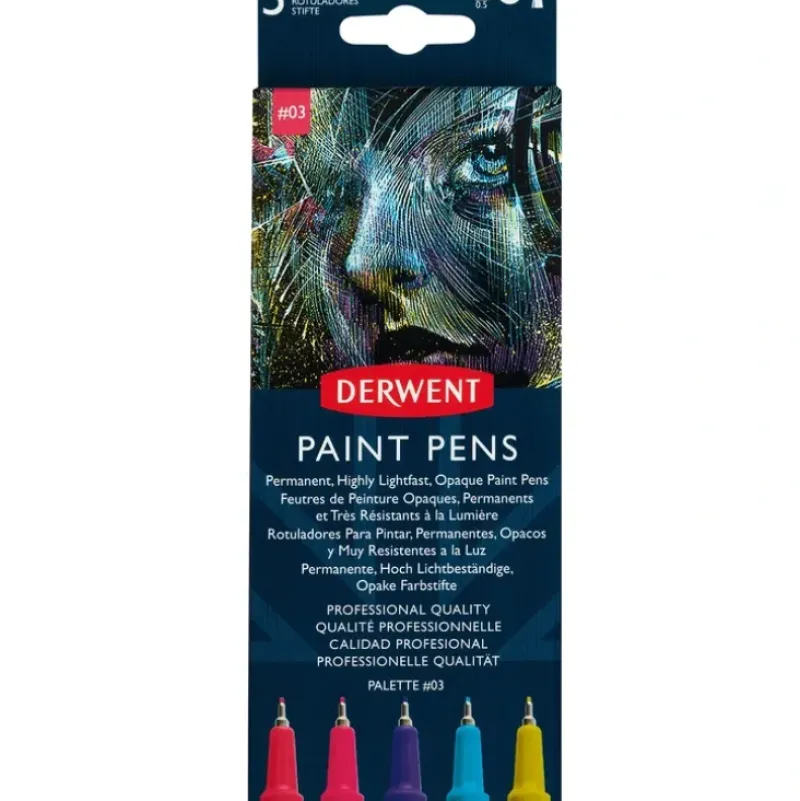 Derwent Paint Pens - Set of 5 #03 - Little Painter Art | Exploring the Endless Possibilities of Art| Pigment