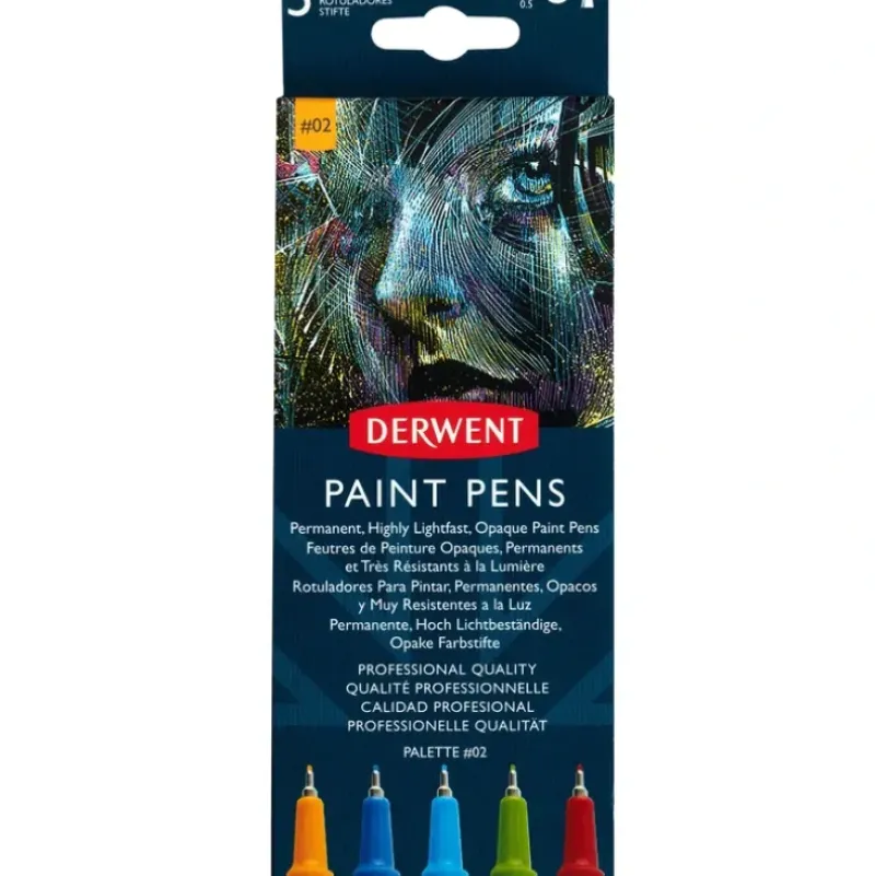 Derwent Paint Pens - Set of 5 #02 - Little Painter Art | Exploring the Endless Possibilities of Art| Pigment