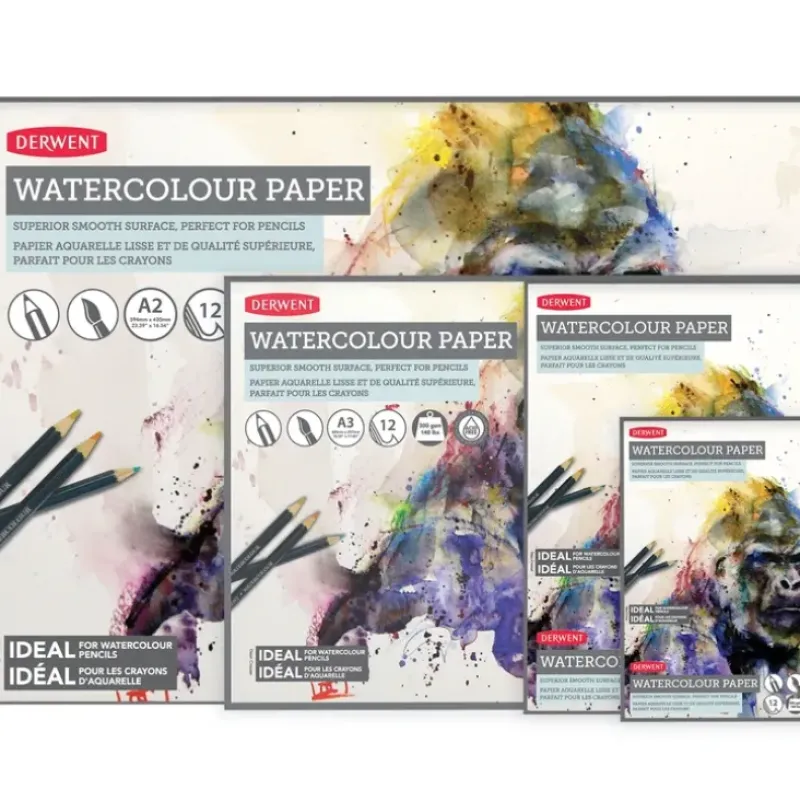 Derwent Smooth Watercolour Paper Pads - 300gsm - 12 Sheets - Little Painter Art | Exploring the Endless Possibilities of Art| Shop All