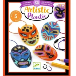 Djeco Artistic Plastic Wrestler Keyrings - Little Painter Art | Exploring the Endless Possibilities of Art| Shop All