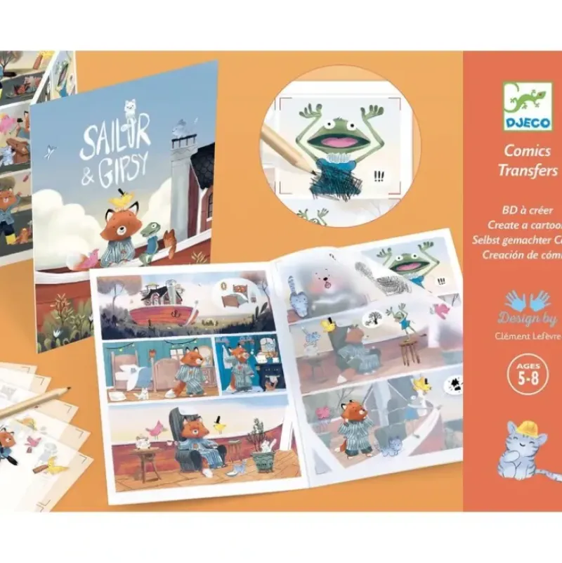 Djeco Comic Transfer Kit - Sailor & Gipsy - Little Painter Art | Exploring the Endless Possibilities of Art| Shop All
