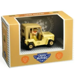 Djeco Crazy Motors Toy Car - Lion Safari - Little Painter Art | Exploring the Endless Possibilities of Art| Hot