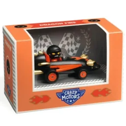 Djeco Crazy Motors Toy Car - Dragon Fire - Little Painter Art | Exploring the Endless Possibilities of Art| Hot