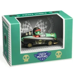 Djeco Crazy Motors Toy Car - Pirate Wheels - Little Painter Art | Exploring the Endless Possibilities of Art| Hot