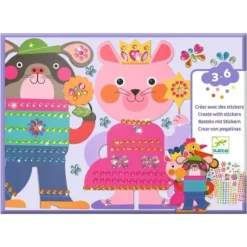 Djeco Create With Stickers - Sparkles - Little Painter Art | Exploring the Endless Possibilities of Art| Shop All