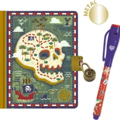 Djeco Little Secret Locking Diary with Magic Marker - Pirate Steve - Little Painter Art | Exploring the Endless Possibilities of Art| Shop All