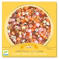 Djeco Oh! Les Perles Alphabet Bead Kit - Gold - Little Painter Art | Exploring the Endless Possibilities of Art| Hot