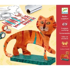 Djeco Sculpture Workshop - Tiger - Little Painter Art | Exploring the Endless Possibilities of Art| Brush