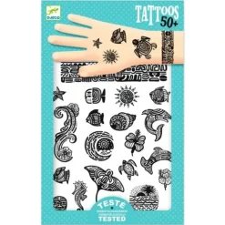 Djeco Temporary Tattoos - Polynesia - Little Painter Art | Exploring the Endless Possibilities of Art| Shop All