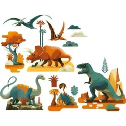 Djeco Window Stickers - Dinosaurs - Little Painter Art | Exploring the Endless Possibilities of Art| Shop All