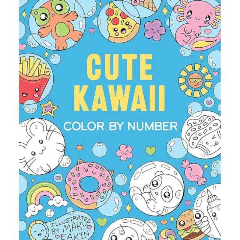 Dover Colouring Book - Cute Kawaii Color by Number - Little Painter Art | Exploring the Endless Possibilities of Art| Hot