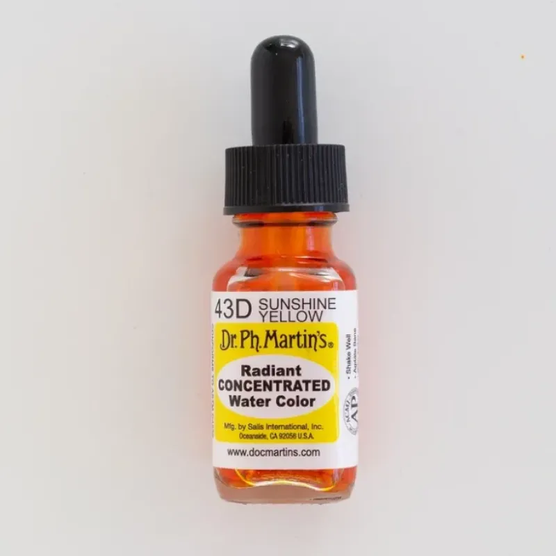 Brush^Dr. Ph. Martins Radiant Concentrated 43D Sunshine Yellow - Little Painter Art | Exploring the Endless Possibilities of Art