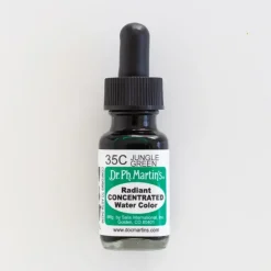 Brush^Dr. Ph. Martins Radiant Concentrated 35C Jungle Green - Little Painter Art | Exploring the Endless Possibilities of Art