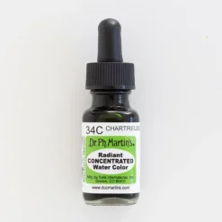 Brush^Dr. Ph. Martins Radiant Concentrated 34C Chartreuse - Little Painter Art | Exploring the Endless Possibilities of Art