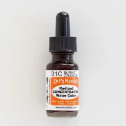 Brush^Dr. Ph. Martins Radiant Concentrated 31C Burnt Orange - Little Painter Art | Exploring the Endless Possibilities of Art