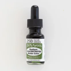 Brush^Dr. Ph. Martins Radiant Concentrated 25B Olive Green - Little Painter Art | Exploring the Endless Possibilities of Art
