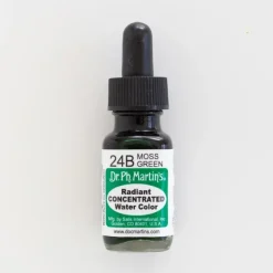 Brush^Dr. Ph. Martins Radiant Concentrated 24B Moss Green - Little Painter Art | Exploring the Endless Possibilities of Art