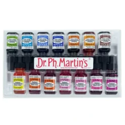 Brush^Dr. Ph. Martin's Radiant Concentrated Watercolour Ink - Set D - Little Painter Art | Exploring the Endless Possibilities of Art