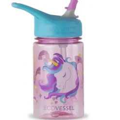 Hot^EcoVessel Splash 12oz Tritan Kids Water Bottle - Unicorn - Little Painter Art | Exploring the Endless Possibilities of Art