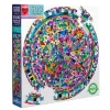 eeBoo 500pc Round Puzzle - Triangular Pattern - Little Painter Art | Exploring the Endless Possibilities of Art| Hot