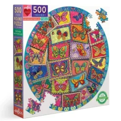 Shop All^eeBoo 500pc Round Puzzle - Vintage Butterflies - Little Painter Art | Exploring the Endless Possibilities of Art