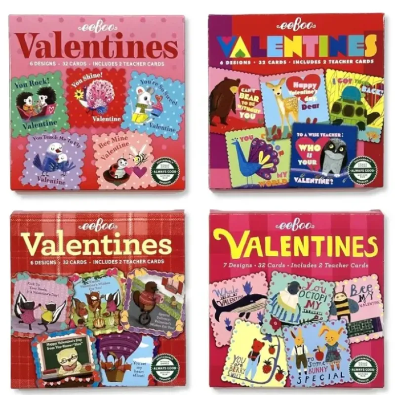 Hot^eeBoo Valentine Cards Set 32pk, Assorted - Little Painter Art | Exploring the Endless Possibilities of Art