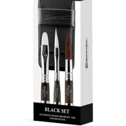 Pigment^Escoda Black Set Travel Brush 3pk - Little Painter Art | Exploring the Endless Possibilities of Art