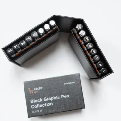 Shop All^Etchr Fineliner Pens - Black. Set of 16 - Little Painter Art | Exploring the Endless Possibilities of Art