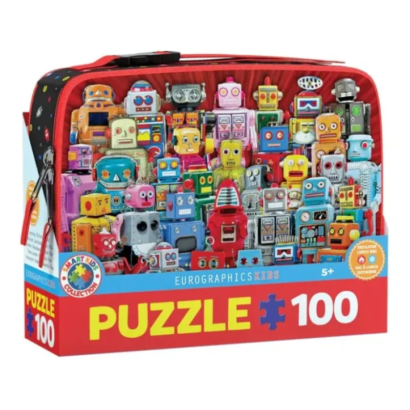 Hot^Eurographics 100pc Lunch Bag Puzzle - Robots - Little Painter Art | Exploring the Endless Possibilities of Art