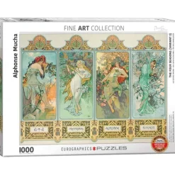 Shop All^Eurographics 1000pc Puzzle - Alphonse Mucha: Four Seasons - Little Painter Art | Exploring the Endless Possibilities of Art