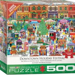 Shop All^Eurographics 500pc Puzzle - Downtown Holiday Festival - Little Painter Art | Exploring the Endless Possibilities of Art