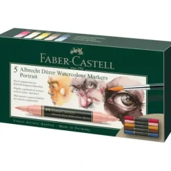 Hot^Faber-Castell Albrecht Drer Watercolour Marker 5pk Portrait - Little Painter Art | Exploring the Endless Possibilities of Art