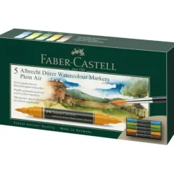 Pigment^Faber-Castell Albrecht Drer Watercolour Marker 5pk Plein Air - Little Painter Art | Exploring the Endless Possibilities of Art