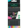 Faber-Castell Black Edition Colour Pencils - Set of 12 Neon and Pastel Colours - Little Painter Art | Exploring the Endless Possibilities of Art| Pigment